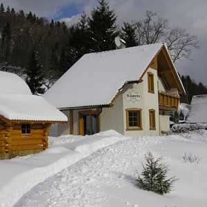 Chata U Huberta v zimě