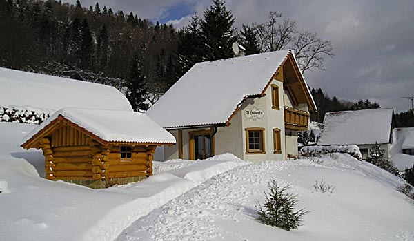Chata U Huberta v zimě